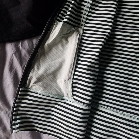 Lululemon Mint Black Stripe zip Up Hoodie 6 - Picture 3 of 7